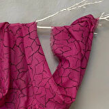 Uretti - Süreyya 2663 - El Yapımı Pigment Flamlı Eşarp - Pembe