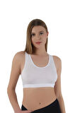 Kadın Kalın Askılı Pedsiz Sporcu Crop  | S-M, L-XL