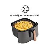 Arzum Airtasty XL 5 lt Yağsız Airfryer Krom - Siyah
