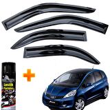 Honda Jazz Mügen Cam Rüzgarlığı 2009 - 2011 Arası 4 Lü Takım +500ml Lastik Parlatıcı