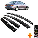 Hyundai Elantra Mügen Cam Rüzgarlığı 1996 - 2001 Arası 4 Lü Takım +500ml Lastik Parlatıcı