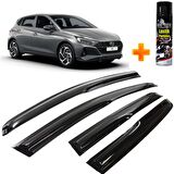 Hyundai I20 Mügen Cam Rüzgarlığı 2020 Sonrası 4 Lü Takım +500ml Lastik Parlatıcı