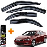 Mitsubishi Lancer Mügen Cam Rüzgarlığı 2008-2015 Arası 4 lü Takım +500ml Lastik Parlatıcı