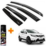 Nissan Qashqai Mügen Cam Rüzgarlığı 2014-2020 Arası 4 Lü Takım +500ml Lastik Parlatıcı