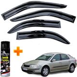 Renault Laguna 2 Mügen Cam Rüzgarlığı 2003-2007 Arası Kasalar 4 Lü Takım +500ml Lastik Parlatıcı