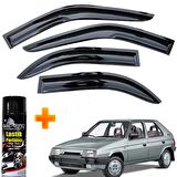 Skoda Favorit Mügen Cam Rüzgarlığı 1993 Sonrası 4 Lü Takım +500ml Lastik Parlatıcı