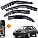 Skoda Octavia A4 Mügen Cam Rüzgarlığı 4lü 1996-2004 Arası Takım +500ml Lastik Parlatıcı