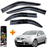 Vw Golf 5 Mügen Cam Rüzgarlığı 2004-2009 Arası 4 Lü Takım +500ml Lastik Parlatıcı