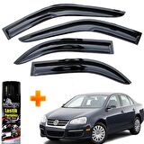 Vw Jetta Mügen Cam Rüzgarlığı 2006-2011 Arası 4 Lü Takım +500ml Lastik Parlatıcı