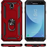 Gpack Samsung Galaxy J7 2015 Kılıf Tank Koruma Vega Standlı Yüzüklü Mıknatıslı