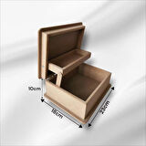 Ahşap Boyanabilir Asansörlü-makyaj-aksesuar Dekoratif Çok Amaçlı Takı Kutusu