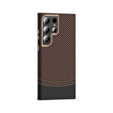 Samsung Galaxy S24 Ultra Kılıf Magsafe Şarj Karbon Fiber Görünümlü Hafif Sağlam Gros Kapak