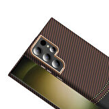 Samsung Galaxy S24 Ultra Kılıf Magsafe Şarj Karbon Fiber Görünümlü Hafif Sağlam Gros Kapak