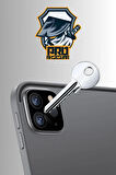 Apple iPad Pro11/13 2024, Pro 12.9/11 Inch (2022/2021/2020) Siyah Çerçeveli Lens Koruma Parlak Renkli Kamera Koruyucu 0.5mm  İnce Cam 3d kamera cam