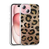 Apple İphone 15 Kılıf Desenli Lopard Mep Kapak