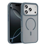 Apple İphone 17 Pro Kılıf Magsafe Şarj Özellikli Mat Arka Yüzey Lopard Sio Kapak