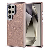 Samsung Galaxy S24 Ultra Kılıf Taşlı Tasarımlı Lopard Kapi Kapak