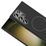 Samsung Galaxy S23 Ultra Kılıf Magsafe Şarj Özellikli Lopard Ruby Silikon Kapak