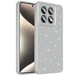 Xiaomi 14t Pro Kılıf Simli Işılıtılı Renkli Parlak Kamera Korumalı Silikon Kapak Koton