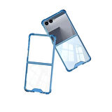 Samsung Z Flip 7 Kılıf Full Camlı Kıpta Kapak - Şeffaf, Ultra İnce, 360° Kapak Koruma Telefon Kılıfı