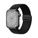 Apple Watch 42mm Lopard Krd-134 Örgü Tasarımlı Hasır Kordon Strap Kayış