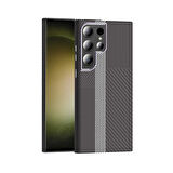 Samsung Galaxy S24 Ultra Kılıf Magsafe Şarj Karbon Fiber Görünümlü Hafif Sağlam Gros Kapak