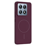 Xiaomi 14t Pro Kılıf M-safe Şarj Özellikli Lopard Ruby Sert Kapak