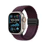 Apple Watch Ultra 49mm Lopard Krd-134 Örgü Tasarımlı Hasır Kordon Strap Kayış