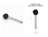 Metal Saplı Pratik Lavabo ve Bulaşık Fırçası – Dayanıklı ve Ergonomik Temizlik Fırçası (10 Adet)