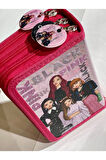 Cappi Bag Black Pink Girl Pembe 3 Fermuarlı Bölmeli Çocuk Okul Kalem Kutusu 19x11x6cm