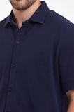 Erkek Polo Yaka Kısa Kollu Düğmeli Bol Bakır Gömlek