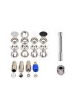 12.5mm 120set Sedef Siyah Beyaz Krom Çıt Çıt Ve Çekiç Kalıp Seti