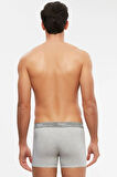 Tıght 2'li 94 Cotton 6 Elastan Erkek Boxer Gri