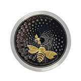 AgaKulche Parlak Arı 2023 Altın Kaplama Gümüş Sikke Coin