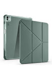 Apple iPad Pro 13 inç 2024 M4 (A2925-A2926) Uyumlu Kılıf 3 Farklı Stand Kalemlikli Tri Folding Tablet Kılıfı