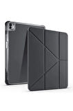 Apple iPad Air 13 Inç 2024 (A2898-A2899) Uyumlu Kılıf 3 Farklı Stand Kalemlikli Tri Folding Tablet Kılıfı