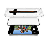 Apple iPhone 16 Pro Max Uyumlu Anti Dust Toz Önleyici Uygulama Aparatlı Temperli Cam Ekran Koruyucu