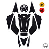 Honda CB500 Hornet 2025 ile Uyumlu Kaydırmaz 6D Karbon 17 Parça Tank Pad Seti GC28