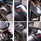 Honda Hornet 750 2025 ile Uyumlu Kaydırmaz 6D Karbon 20 Parça Tank Pad Seti GC42