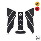 Honda NC750 2024-2025 ile Uyumlu Kaydırmaz 6D Karbon 11 Parça Tank Pad Seti GC45