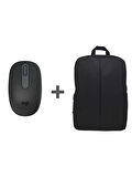 Logitech M196 Bluetooth Kablosuz Mouse ve Nero 15.6 inç Notebook Sırt Çantası - Siyah