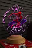 Spiderman Örümcek Adam Spider Man Figürlü Kişiye Özel Gece Lambası, Renkli Led Lamba, Spider-man