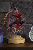 Spiderman Örümcek Adam Spider Man Figürlü Kişiye Özel Gece Lambası, Renkli Led Lamba, Spider-man