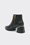 Klasik Topuklu Fermuarlı Kadın Bot