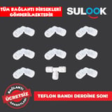 Sulook Kapalı Kasa Su Arıtma Cihazlarına Uyumlu Üstten Çift Çubuklu Inlıne 6'lı Filtre Seti, 10 Aşamalı Vontron Membranlı