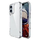 Apple iPhone 16 ile Uyumlu Kılıf Airbag Köşeli Üçgen Kamera Tasarımlı Telefon Kılıfı Kapak