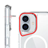 Apple iPhone 16 Plus ile Uyumlu Kılıf Airbag Köşeli Magsafe Wireless Şarj Özellikli Kılıf Kapak