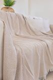 Tabu Home Dokuma Cozy Comfort Bej Koltuk Örtüsü