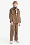 Erkek Çocuk Loose Fit Beli Lastikli Twill Pantolon