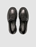 Cabani %100 Hakiki Deri Siyah Kadın Loafer